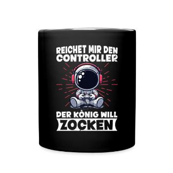 Il me tend la manette que le roi veut jouer - Mug uni - noir - Devant