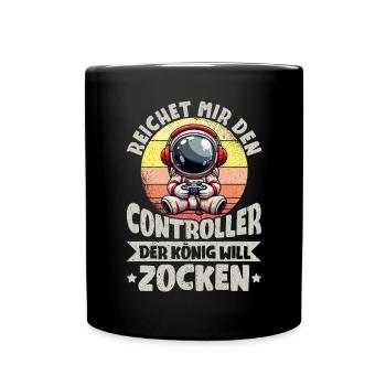 Il me tend la manette que le roi veut jouer - Mug uni - noir - Devant