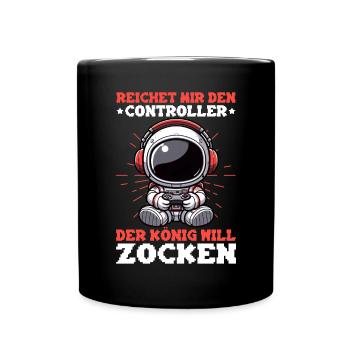 Il me tend la manette que le roi veut jouer - Mug uni - noir - Devant