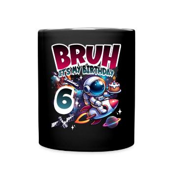 6e anniversaire de l’astronaute Espace - Mug uni - noir - Devant
