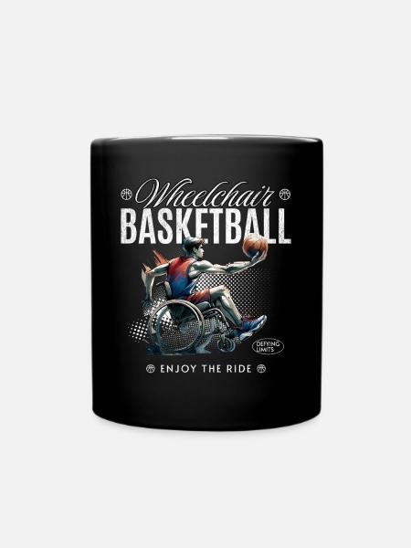 Wheelchair Basketball Wheelchair Basketball - Full Colour Mug - black