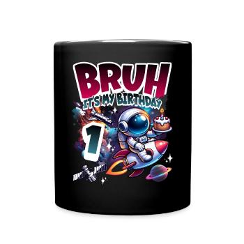 Astronaute 1er anniversaire Espace - Mug uni - noir - Devant