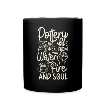 Pottery Ceramics Artist Pottery - Full Colour Mug - black - Front