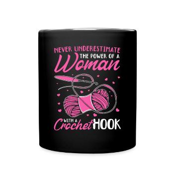 Ne sous-estimez jamais le pouvoir d’une femme avec un cr - Mug uni - noir - Devant