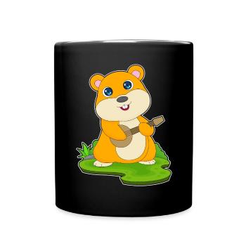 Hamster Musicien Guitare Musique - Mug uni - noir - Devant