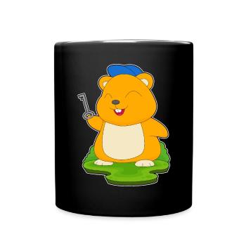 Clé du hamster - Mug uni - noir - Devant