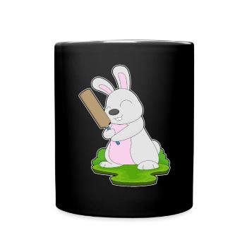 Bunny Cricket Cricket Bats - Full Colour Mug - black - Front