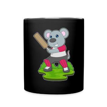 Souris Cricket Battes de cricket - Mug uni - noir - Devant