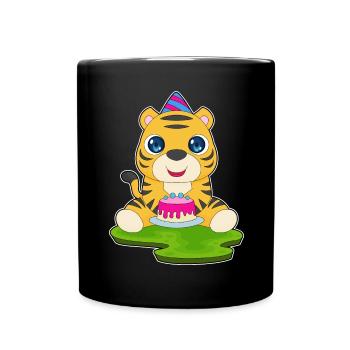 Gâteau d’anniversaire Tiger - Mug uni - noir - Devant