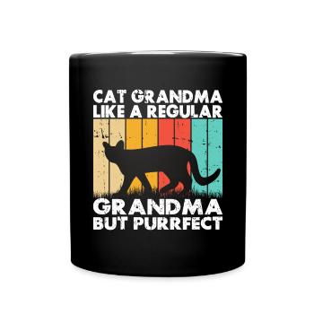 Cadeaux de grand-mère chat - Mug uni - noir - Devant