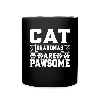 Cadeaux de grand-mère chat - Mug uni - noir - Devant