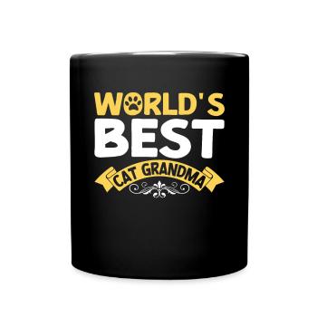 Cadeaux de grand-mère chat - Mug uni - noir - Devant