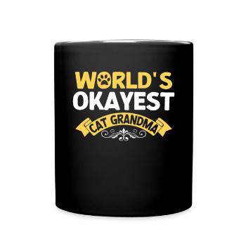 Cat Grandma Gifts - Tasse einfarbig - Schwarz - Vorne