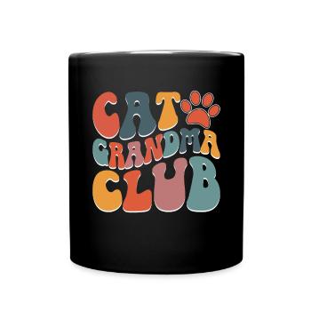 Cadeaux de grand-mère chat - Mug uni - noir - Devant