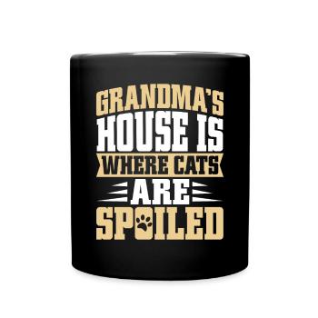 Cadeaux de grand-mère chat - Mug uni - noir - Devant