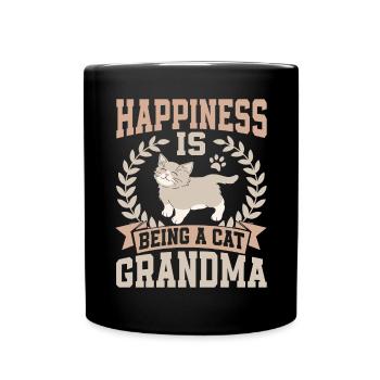 Cadeaux de grand-mère chat - Mug uni - noir - Devant
