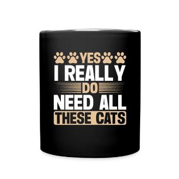 Cadeaux de grand-mère chat - Mug uni - noir - Devant