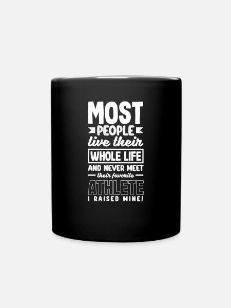 Athlet Sportler Mama Papa - Tasse einfarbig - Schwarz