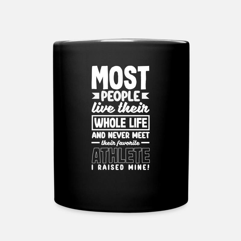 Athlet Sportler Mama Papa - Tasse einfarbig - Schwarz