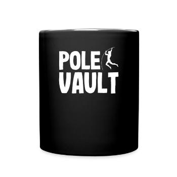 Stabhochsprung - Tasse einfarbig - Schwarz - Vorne