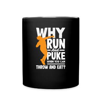 Diskus Diskuswurf Leichtathlet Sportler Geschenk - Tasse einfarbig - Schwarz - Vorne