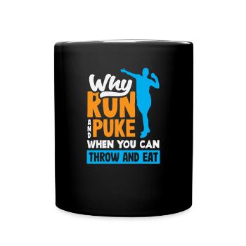 Diskus Diskuswurf Leichtathlet Sportler Geschenk - Tasse einfarbig - Schwarz - Vorne