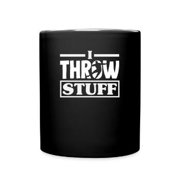 Diskus Diskuswurf Leichtathlet Sportler Geschenk - Tasse einfarbig - Schwarz - Vorne
