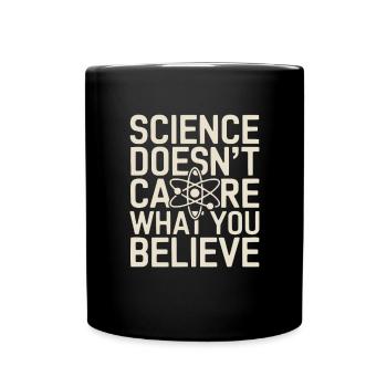 Science et recherche vs. foi - Proverbes - Mug uni - noir - Devant
