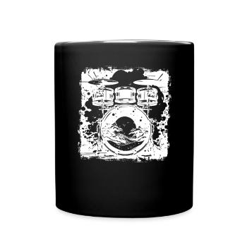 Croquis de tambour - Mug uni - noir - Devant