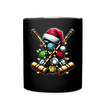 Croquet boule Bunch Père Noël - Mug uni - noir - Devant