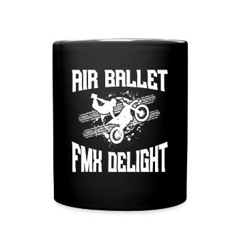 Dirtbike Rider Air Ballet MX Motocross Supercross - Tasse einfarbig - Schwarz - Vorne