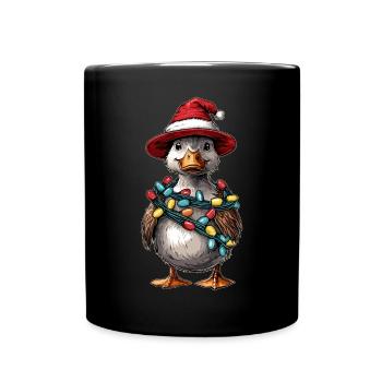 Canards Canard Chapeau de Noël Noël - Mug uni - noir - Devant
