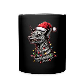 El Chupacabra Krypto Kryptozoologie Weihnachtsmütz - Tasse einfarbig - Schwarz - Vorne