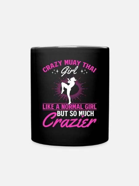 Folle Muay Thai fille Boxe thaïlandaise Muay Thai Girl - Mug uni - noir