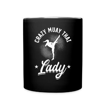 Folle Muay Thai Lady Muay Thai Combattante - Mug uni - noir - Devant