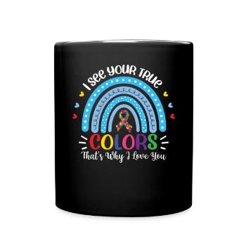 Autismus Awareness Day Autist Geschenk - Tasse einfarbig - Schwarz - Vorne