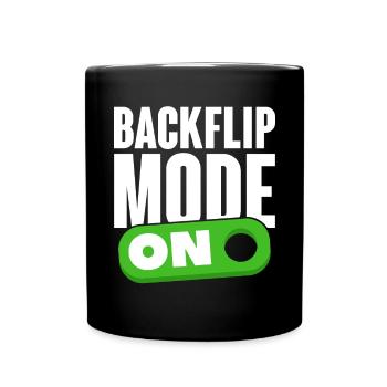 Backflip Salto Akrobatik Parkour Turnen Geschenk - Tasse einfarbig - Schwarz - Vorne