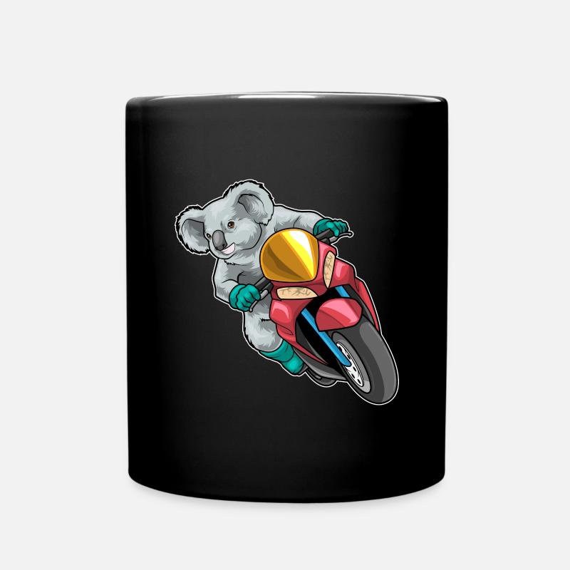 Koala Motorrad - Tasse einfarbig - Schwarz