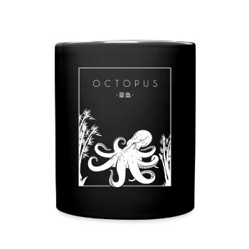 Octopus Chinese Hanzi Cephalopoda Octopodes - Full Colour Mug - black - Front