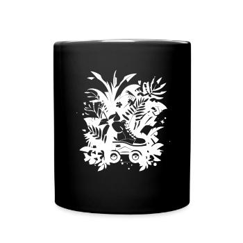 Bande dessinée de patinage à roulettes - Mug uni - noir - Devant