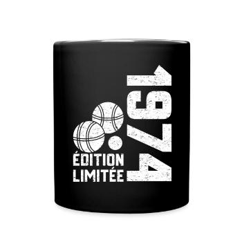 1974 Limitierte Auflage Pétanque 50-jähriges Jubiläum - Tasse einfarbig - Schwarz - Vorne