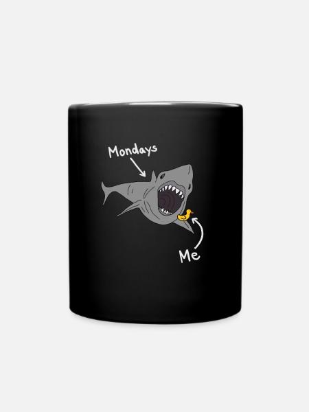 Montag - Lustig für die Arbeit - Tasse einfarbig - Schwarz