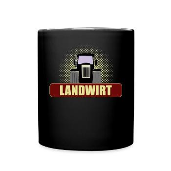 Landwirt - Bauer - Tasse einfarbig - Schwarz - Vorne