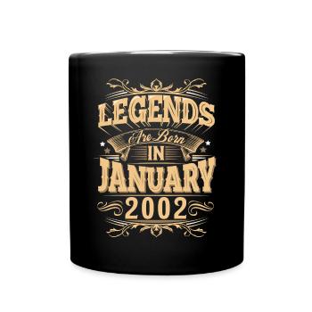 Légende de l’anniversaire de janvier 2002 - Mug uni - noir - Devant