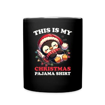 Pingouin Pyjama de Noël Pingouins - Mug uni - noir - Devant