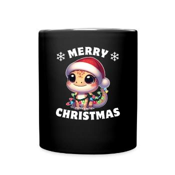 Fées de Noël Gecko léopard - Mug uni - noir - Devant
