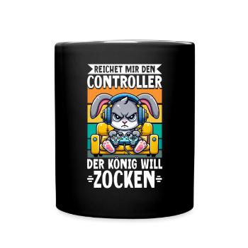 Il me tend la manette que le roi veut jouer - Mug uni - noir - Devant