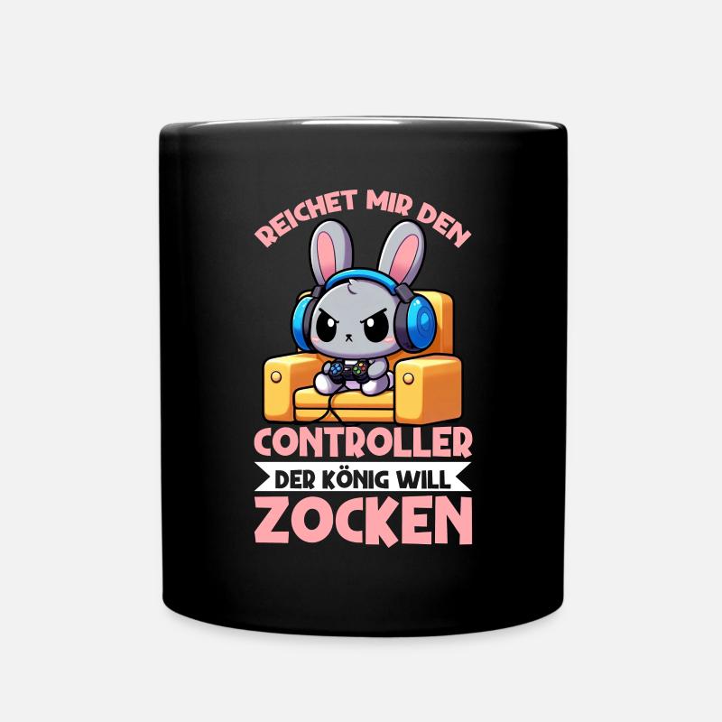 Reichet Mir Den Controller Der König Will Zocken - Tasse einfarbig - Schwarz