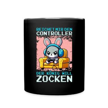 Il me tend la manette que le roi veut jouer - Mug uni - noir - Devant