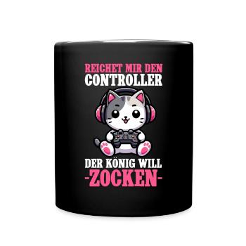 Il me tend la manette que le roi veut jouer - Mug uni - noir - Devant